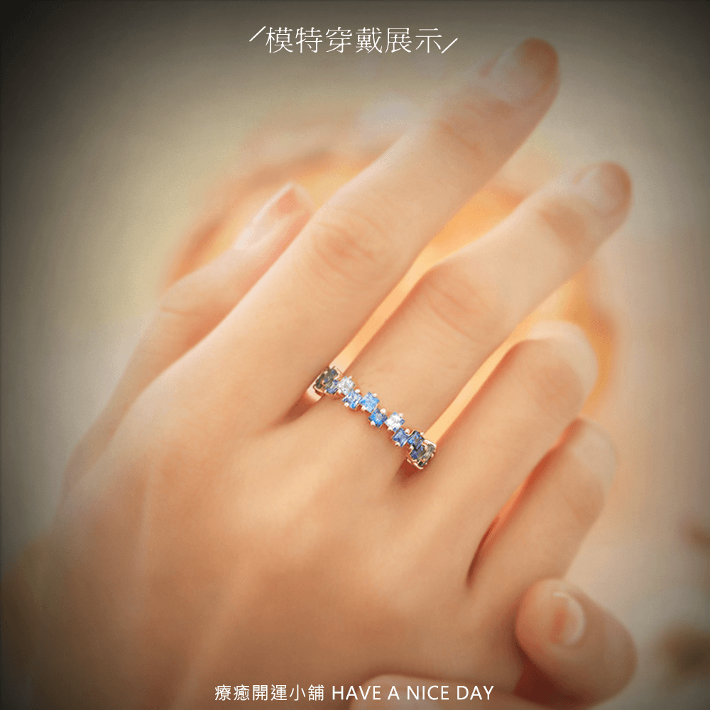 Candy Blue 彩色藍寶石戒指:圖片 3